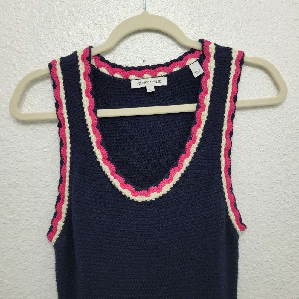 Veronica beard Ashlan Knit Scoop-Neck Midi Dress Sz M - Picture 7 of 10